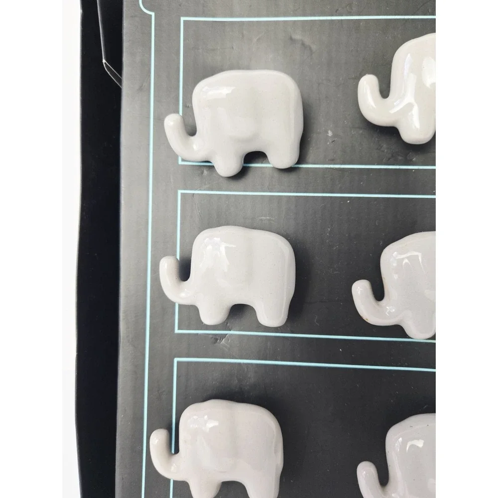 Cynthia Rowley set of 6 Drawer‎ Knobs New ceramic elephant kids bedroom nursery